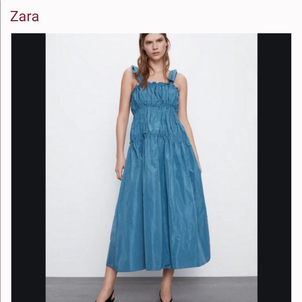 Zara Tie Taffeta Dress